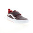 Фото #3 товара Vans Kyle Pro 2 VN0A4UW3REB Mens Burgundy Leather Lifestyle Sneakers Shoes