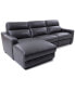 Фото #1 товара Gabrine 3-Pc. Leather Sectional with 1 Power Headrest and Chaise, Created for Macy's