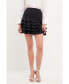 Women's Tiered Ruffle Mini Skirt