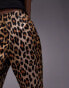 Topshop leopard print capri Разноцветный, 40 - фото #4