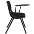 Фото #1 товара Black Padded Ergonomic Shell Chair With Left Handed Flip-Up Tablet Arm