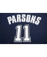 Фото #4 товара Men's Micah Parsons Navy Dallas Cowboys Player Name and Number Hoodie T-shirt