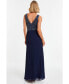 Plus Size Chiffon Embellished Wrap Split Evening Dress