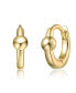 Фото #1 товара Stylish 14k Gold Plated Round Hoop Earrings