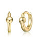 ფოტო #1 პროდუქტის Stylish 14k Gold Plated Round Hoop Earrings