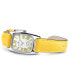Women's Swiss American Classic Small Second Yellow Leather Strap Watch 24x27mm