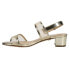 Nina Ganice Metallic Wedding Block Heels Sling Back Womens Gold Dress Sandals G