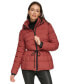 Фото #1 товара Women's Rope Belted Hooded Puffer Coat, Created for Macy's