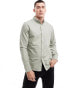 Farah brewer long sleeve shirt in green