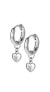 Romantic silver earrings with diamonds 2 in 1 Most Loved DE718