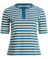 ფოტო #5 პროდუქტის Plus Size Striped Henley Tee