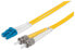 Фото #1 товара Intellinet Fiber Optic Patch Cable - OS2 - LC/ST - 5m - Yellow - Duplex - Single-Mode - 9/125 µm - LSZH - Fibre - Lifetime Warranty - Polybag - 5 m - OS2 - LC - ST