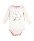 ფოტო #3 პროდუქტის Baby Girls Cotton Long-Sleeve Bodysuits, Enchanted Forest Dream, 3-Pack