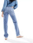 ONLY Jaci mid rise straight jeans in light blue wash