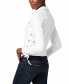 Фото #2 товара Vince Camuto Women's Lace up Button Front Denim Jacket White XXS