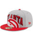 Фото #1 товара Men's Gray, Red Atlanta Hawks Tip-Off Two-Tone 59FIFTY Fitted Hat