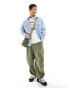 Aape By A Bathing Ape long sleeve denim shirt in light blue wash Синий, XL - 96 CM - фото #2