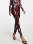 Фото #3 товара Commando faux leather patent perfect control co-ord legging in dark red