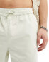 Another Influence cotton twill chino short in off white