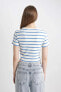 Фото #6 товара Футболка Defacto Coool Fitted Striped Tee