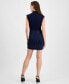 ფოტო #2 პროდუქტის Juniors' Mock-Neck Mixed-Media Dress