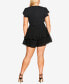 Фото #2 товара Plus Size First Date Frilled Romper