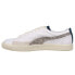 Фото #3 товара Puma Basket Vtg Snake Print Lace Up Mens White Sneakers Casual Shoes 381657-01