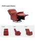 Marilia Genuine Leather Swivel Recliner with Nailhead Trims