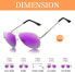 Фото #12 товара Женские солнцезащитные очки-авиаторы SODQW, зеркальные, поляризованные, модные, очки-авиаторы для вождения, рыбалки, серебряная оправа фиолетовая линза