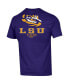 ფოტო #3 პროდუქტის Men's Purple LSU Tigers Stack 2-Hit T-shirt