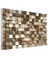 Фото #4 товара 'Textured 1' Metallic Handed Painted Rugged Wooden Blocks Wall Sculpture - 48" x 30"