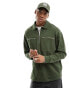 ASOS DESIGN oversized half zip sweatshirt with pockets in dark green Серый, S - Chest 38 - фото #1