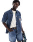 Фото #1 товара Tommy Jeans unisex denim overshirt in indigo wash