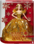 Фото #6 товара Коллекционная кукла Барби блондинка Barbie Doll 2020 Holiday праздничная,в золотистом нарядном платье,