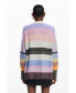 ფოტო #3 პროდუქტის Women's Striped knit sweater