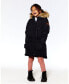 Girl Puffy Long Coat Black - Toddler|Child