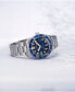 ფოტო #4 პროდუქტის Men's Croft Mid-Size Automatic Regiment Blue with Silver-Tone Solid Stainless Steel Bracelet Watch 40mm
