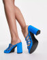 Glamorous caged heeled sandals in blue