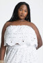 Фото #1 товара Plus Size Scallop Eyelet Bandeau Top