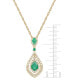 ფოტო #3 პროდუქტის Sapphire (1-1/4 ct. t.w.) and Diamond (1/2 ct. t.w.) Pendant Necklace in 14k Gold (Also available in Ruby and Emerald)