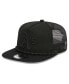 ფოტო #1 პროდუქტის Men's Oakland Athletics Black on Black Meshback Golfer Snapback Hat