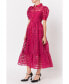 ფოტო #5 პროდუქტის Women's Gridded Organza Tiered Maxi Dress
