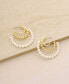 ფოტო #2 პროდუქტის Imitation Pearl and 18K Gold Plated Bubble Hoops