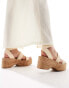 ASOS DESIGN Tangle elasticated chunky wedges in natural Бежевый, 36 - фото #2