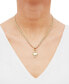 Фото #2 товара Macy's puff Heart Rope-Framed 18" Pendant Necklace in 10k Gold