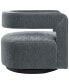 Lunar 28" Stain-Resistant Fabric Swivel Chair