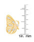 ფოტო #3 პროდუქტის Gold Plated Cubic Zirconia Butterfly Stud Earrings