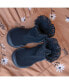 Baby Girls First Walk Sock Shoes Lace trim - Black