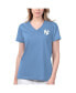 Фото #1 товара Women's Light Blue New York Yankees Game Time V-Neck T-shirt