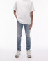 Topman skinny jeans in tinted summer blue light wash Синий, W38 L32 - фото #2